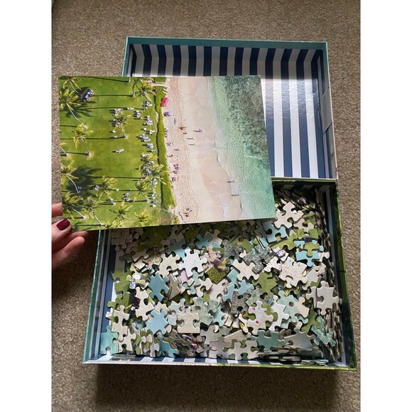 Galison Gray Malin Double Sided Puzzle 500 Pieces Beach Scene *Complete* - Picture 9 of 12